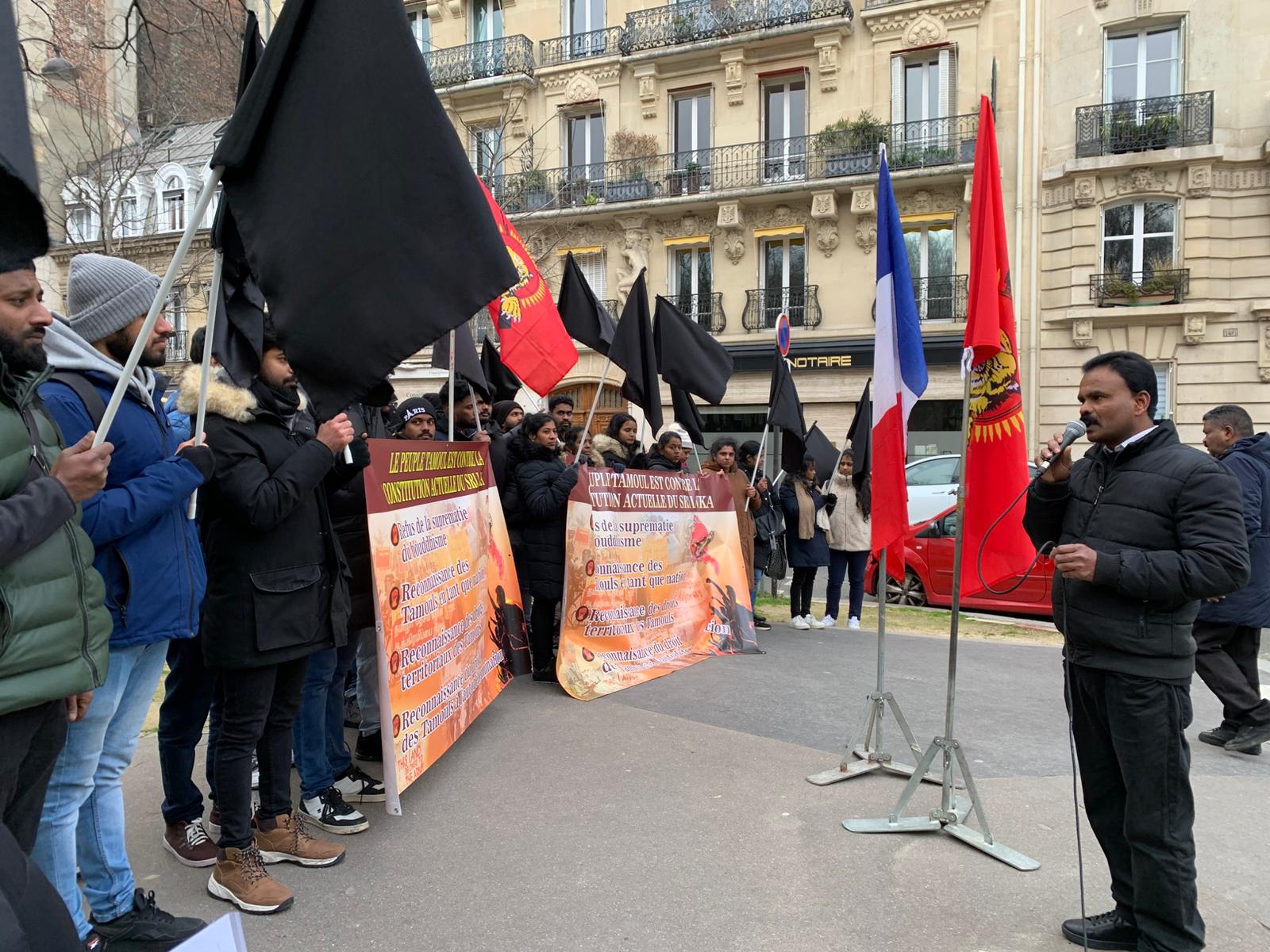 இலங்கை சுதந்திர நாள் தமிழினத்தின் கரிநாள்; பிரான்சிலும் போராட்டம்!