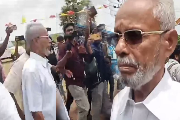 யாழ் செம்மணி போராட்ட இடத்திலிருந்து துரத்தப்பட்ட  சீ.வி.கே. சிவஞானம்