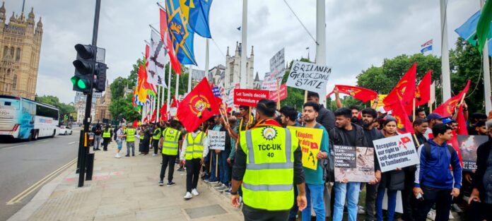 லண்டனில் கறுப்பு யூலை ஆர்பாட்டம்!