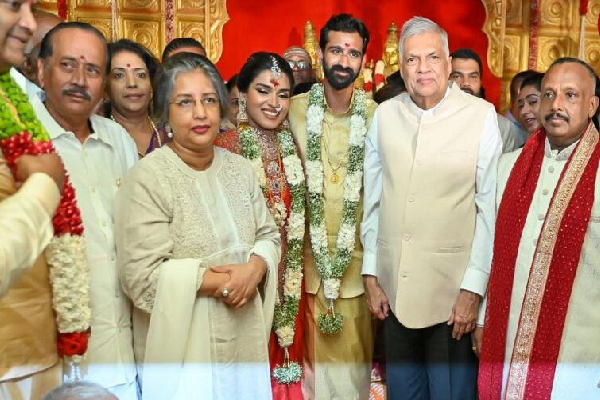 ஜீவன் தொண்டமான் திருமணத்தில், ரணில், கனிமொழி